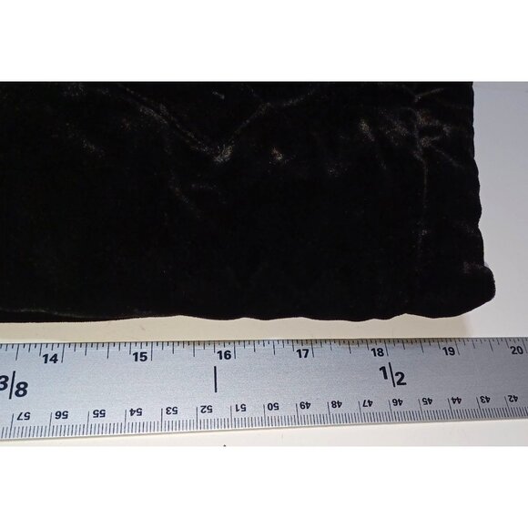 Ralph Lauren Black Velvet Faux Fur Collar Jacket Womens L Quilted Classic Luxe - Picture 8 of 9